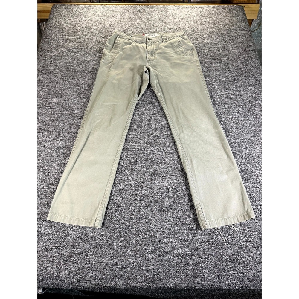 Mountain Khakis Pants Mens 34x34 Beige Heavy Cotton Canvas Durable Straight Leg